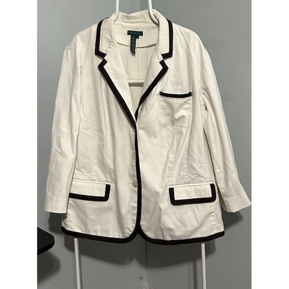 Ralph Lauren Jeans Company Women's Long Sleeve Jacket Blazer 3 Button Size 2x